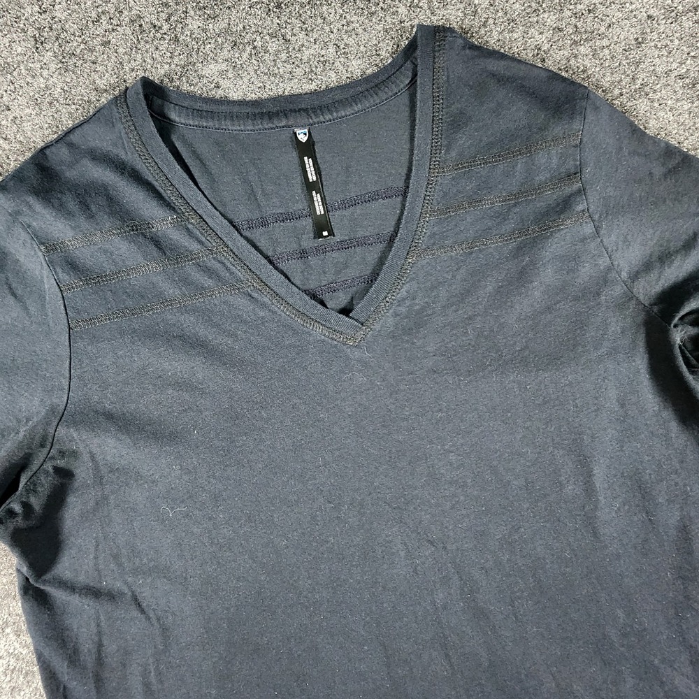 KUHL V-Neck Tee Women Medium Black Short Sleeve Outdoor Hiking Top